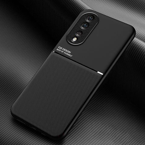 Coque Ultra Fine Silicone Souple Housse Etui avec Aimante Magnetique pour Huawei Honor 80 Pro 5G Noir