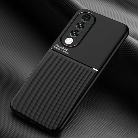 Coque Ultra Fine Silicone Souple Housse Etui avec Aimante Magnetique pour Huawei Honor 90 Pro 5G Noir