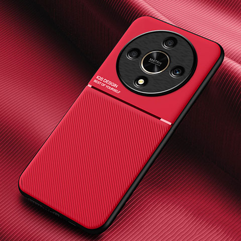 Coque Ultra Fine Silicone Souple Housse Etui avec Aimante Magnetique pour Huawei Honor X9b 5G Rouge