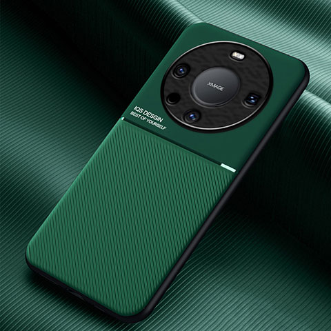 Coque Ultra Fine Silicone Souple Housse Etui avec Aimante Magnetique pour Huawei Mate 60 Pro+ Plus Vert