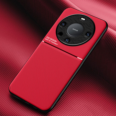 Coque Ultra Fine Silicone Souple Housse Etui avec Aimante Magnetique pour Huawei Mate 60 Rouge