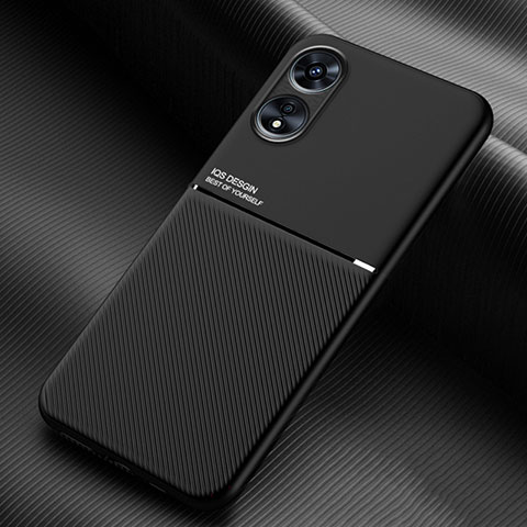 Coque Ultra Fine Silicone Souple Housse Etui avec Aimante Magnetique pour Oppo A98 5G Noir