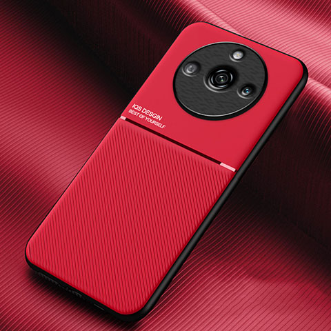 Coque Ultra Fine Silicone Souple Housse Etui avec Aimante Magnetique pour Realme 11 Pro 5G Rouge