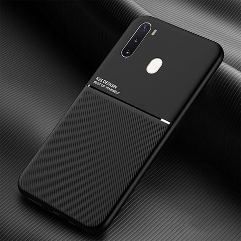 Coque Ultra Fine Silicone Souple Housse Etui avec Aimante Magnetique pour Samsung Galaxy A21 European Noir