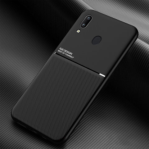 Coque Ultra Fine Silicone Souple Housse Etui avec Aimante Magnetique pour Samsung Galaxy A30 Noir