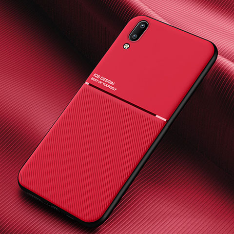 Coque Ultra Fine Silicone Souple Housse Etui avec Aimante Magnetique pour Samsung Galaxy M02 Rouge