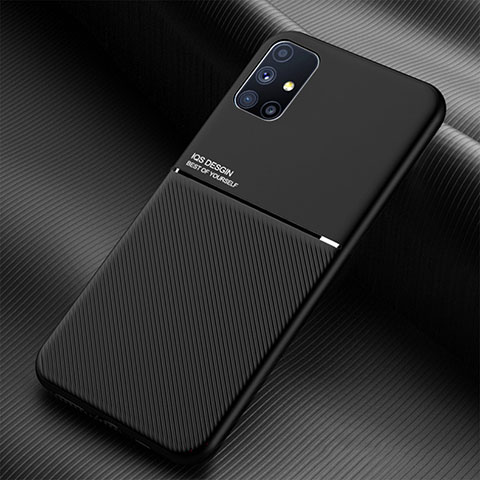 Coque Ultra Fine Silicone Souple Housse Etui avec Aimante Magnetique pour Samsung Galaxy M51 Noir