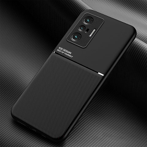 Coque Ultra Fine Silicone Souple Housse Etui avec Aimante Magnetique pour Vivo X70t Noir