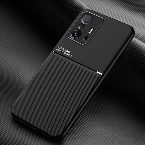 Coque Ultra Fine Silicone Souple Housse Etui avec Aimante Magnetique pour Xiaomi Mi 11T 5G Noir