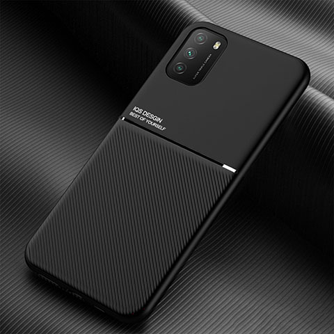 Coque Ultra Fine Silicone Souple Housse Etui avec Aimante Magnetique pour Xiaomi Poco M3 Noir