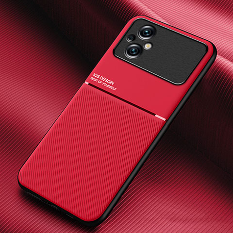 Coque Ultra Fine Silicone Souple Housse Etui avec Aimante Magnetique pour Xiaomi Poco M5 4G Rouge