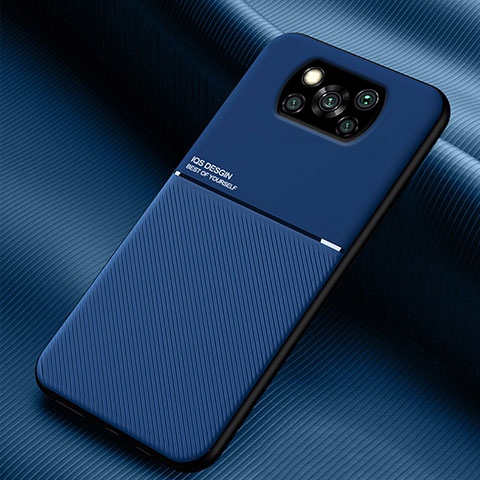 Coque Ultra Fine Silicone Souple Housse Etui avec Aimante Magnetique pour Xiaomi Poco X3 Pro Bleu