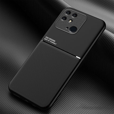 Coque Ultra Fine Silicone Souple Housse Etui avec Aimante Magnetique pour Xiaomi Redmi 10C 4G Noir