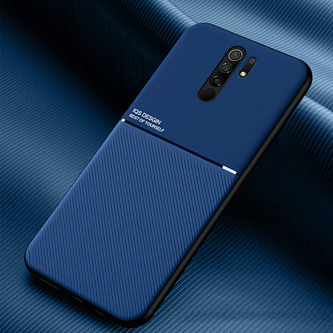 Coque Ultra Fine Silicone Souple Housse Etui avec Aimante Magnetique pour Xiaomi Redmi 9 Prime India Bleu