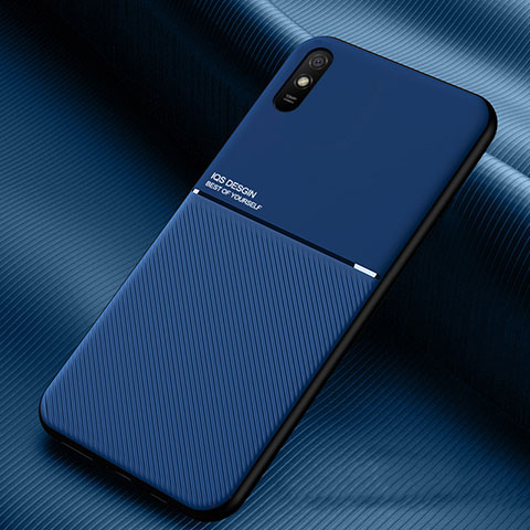 Coque Ultra Fine Silicone Souple Housse Etui avec Aimante Magnetique pour Xiaomi Redmi 9AT Bleu