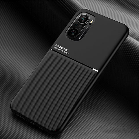 Coque Ultra Fine Silicone Souple Housse Etui avec Aimante Magnetique pour Xiaomi Redmi K40 5G Noir