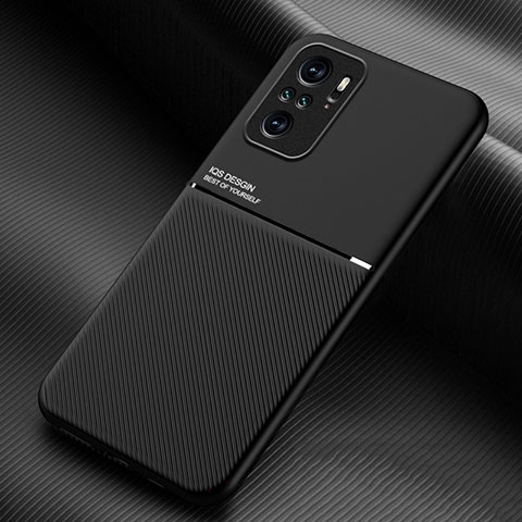 Coque Ultra Fine Silicone Souple Housse Etui avec Aimante Magnetique pour Xiaomi Redmi Note 10 4G Noir