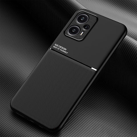 Coque Ultra Fine Silicone Souple Housse Etui avec Aimante Magnetique pour Xiaomi Redmi Note 12 Turbo 5G Noir