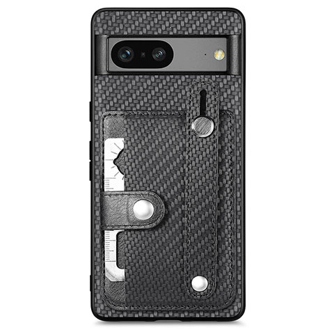 Coque Ultra Fine Silicone Souple Housse Etui avec Aimante Magnetique S01D pour Google Pixel 7a 5G Noir