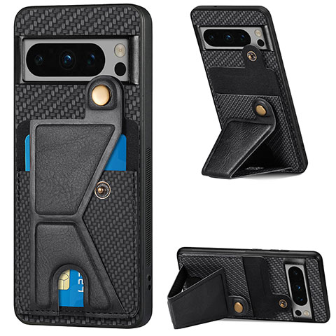 Coque Ultra Fine Silicone Souple Housse Etui avec Aimante Magnetique S01D pour Google Pixel 8 Pro 5G Noir