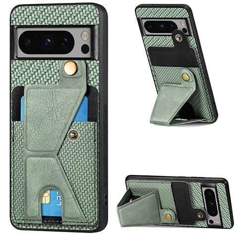 Coque Ultra Fine Silicone Souple Housse Etui avec Aimante Magnetique S01D pour Google Pixel 8 Pro 5G Vert