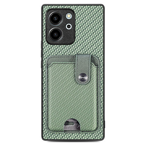 Coque Ultra Fine Silicone Souple Housse Etui avec Aimante Magnetique S01D pour Huawei Honor 80 SE 5G Vert