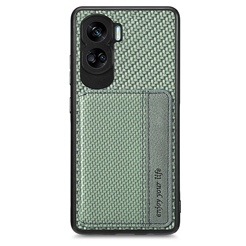 Coque Ultra Fine Silicone Souple Housse Etui avec Aimante Magnetique S01D pour Huawei Honor 90 Lite 5G Vert