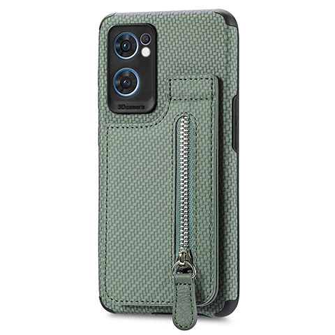 Coque Ultra Fine Silicone Souple Housse Etui avec Aimante Magnetique S01D pour OnePlus Nord CE 2 5G Vert