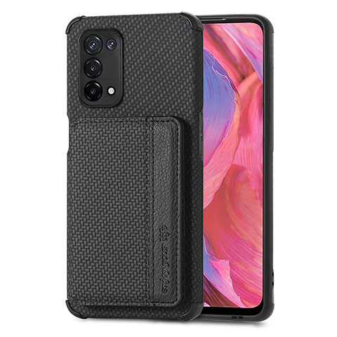 Coque Ultra Fine Silicone Souple Housse Etui avec Aimante Magnetique S01D pour Oppo A74 5G Noir