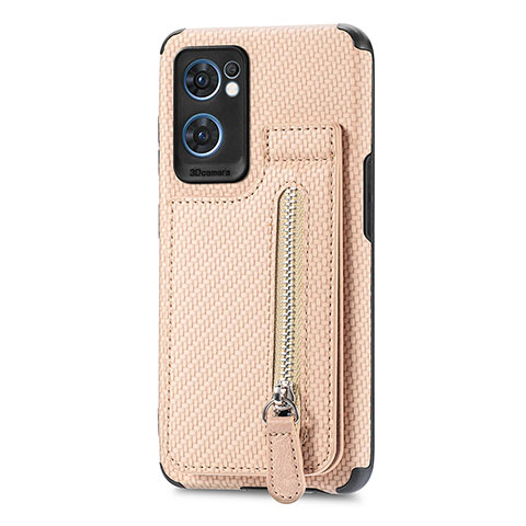 Coque Ultra Fine Silicone Souple Housse Etui avec Aimante Magnetique S01D pour Oppo Find X5 Lite 5G Or