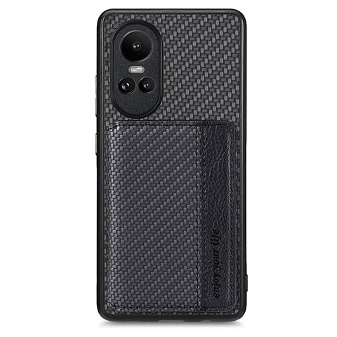 Coque Ultra Fine Silicone Souple Housse Etui avec Aimante Magnetique S01D pour Oppo Reno10 5G Noir