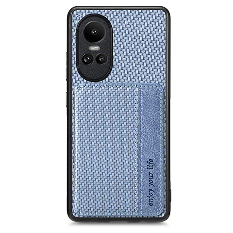 Coque Ultra Fine Silicone Souple Housse Etui avec Aimante Magnetique S01D pour Oppo Reno10 Pro 5G Bleu