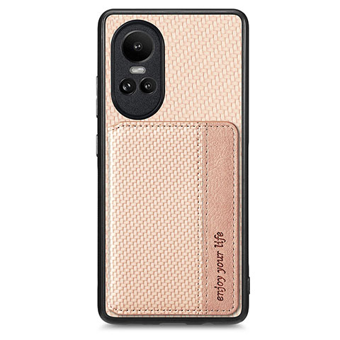 Coque Ultra Fine Silicone Souple Housse Etui avec Aimante Magnetique S01D pour Oppo Reno10 Pro 5G Or