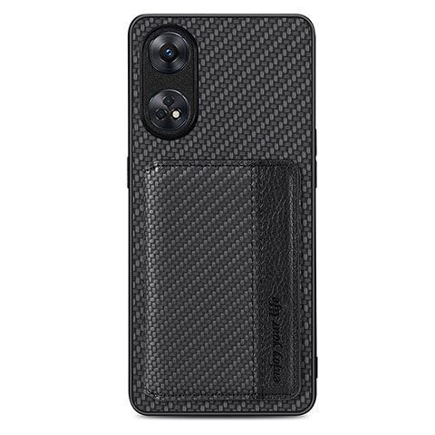 Coque Ultra Fine Silicone Souple Housse Etui avec Aimante Magnetique S01D pour Oppo Reno8 T 4G Noir