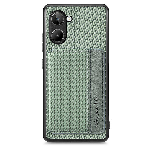 Coque Ultra Fine Silicone Souple Housse Etui avec Aimante Magnetique S01D pour Realme 10 4G Vert