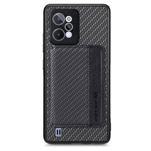 Coque Ultra Fine Silicone Souple Housse Etui avec Aimante Magnetique S01D pour Realme C31 Noir