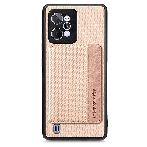 Coque Ultra Fine Silicone Souple Housse Etui avec Aimante Magnetique S01D pour Realme C31 Or