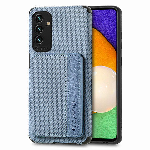 Coque Ultra Fine Silicone Souple Housse Etui avec Aimante Magnetique S01D pour Samsung Galaxy A04s Bleu