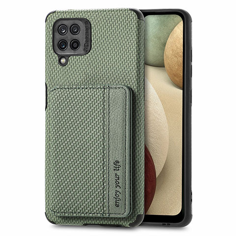 Coque Ultra Fine Silicone Souple Housse Etui avec Aimante Magnetique S01D pour Samsung Galaxy A12 5G Vert