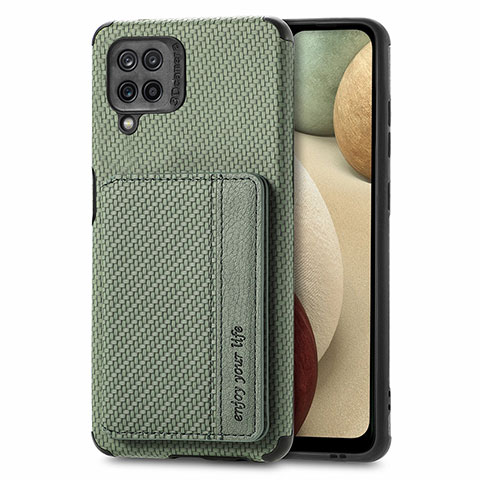 Coque Ultra Fine Silicone Souple Housse Etui avec Aimante Magnetique S01D pour Samsung Galaxy A12 Nacho Vert