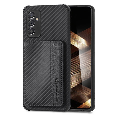 Coque Ultra Fine Silicone Souple Housse Etui avec Aimante Magnetique S01D pour Samsung Galaxy A15 5G Noir