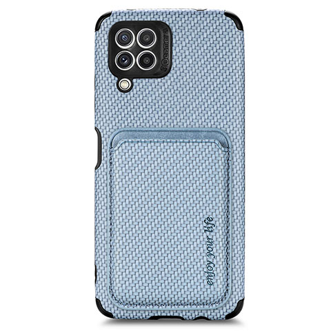 Coque Ultra Fine Silicone Souple Housse Etui avec Aimante Magnetique S01D pour Samsung Galaxy A22 4G Bleu