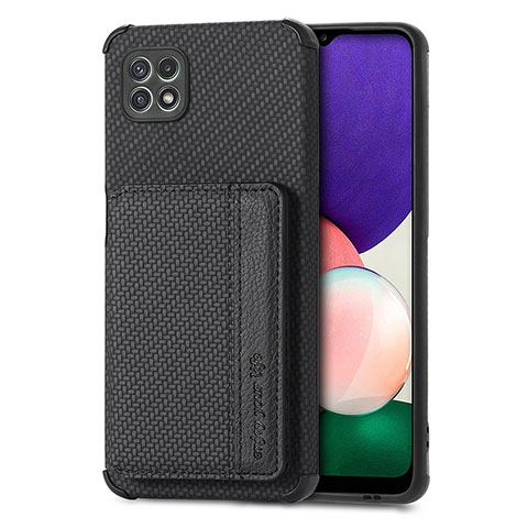 Coque Ultra Fine Silicone Souple Housse Etui avec Aimante Magnetique S01D pour Samsung Galaxy A22 5G Noir