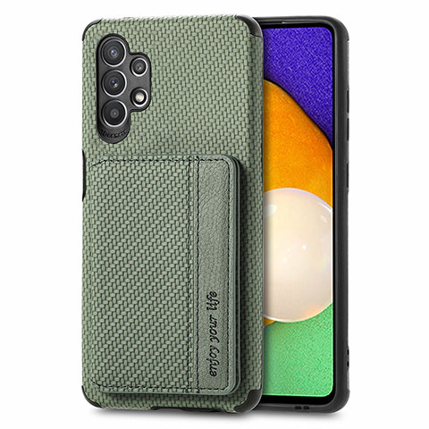 Coque Ultra Fine Silicone Souple Housse Etui avec Aimante Magnetique S01D pour Samsung Galaxy A32 4G Vert