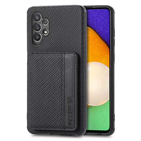 Coque Ultra Fine Silicone Souple Housse Etui avec Aimante Magnetique S01D pour Samsung Galaxy A32 5G Noir