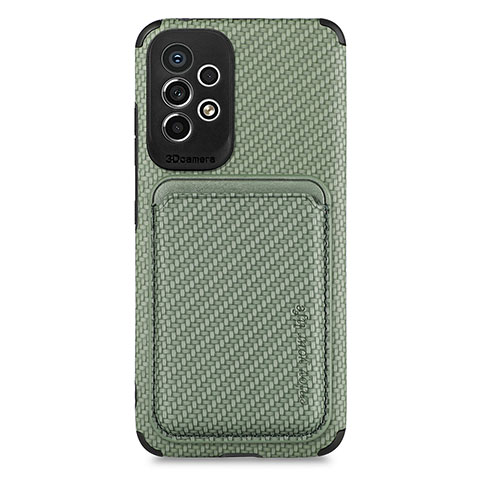 Coque Ultra Fine Silicone Souple Housse Etui avec Aimante Magnetique S01D pour Samsung Galaxy A33 5G Vert