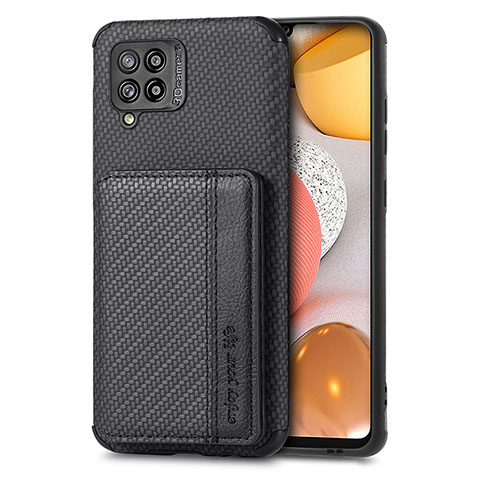 Coque Ultra Fine Silicone Souple Housse Etui avec Aimante Magnetique S01D pour Samsung Galaxy A42 5G Noir