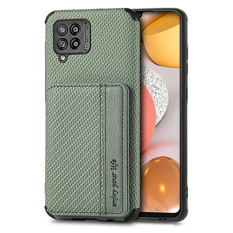 Coque Ultra Fine Silicone Souple Housse Etui avec Aimante Magnetique S01D pour Samsung Galaxy A42 5G Vert