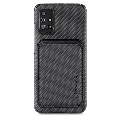 Coque Ultra Fine Silicone Souple Housse Etui avec Aimante Magnetique S01D pour Samsung Galaxy A51 4G Noir