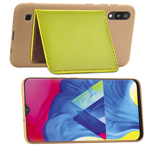 Coque Ultra Fine Silicone Souple Housse Etui avec Aimante Magnetique S01D pour Samsung Galaxy M10 Or